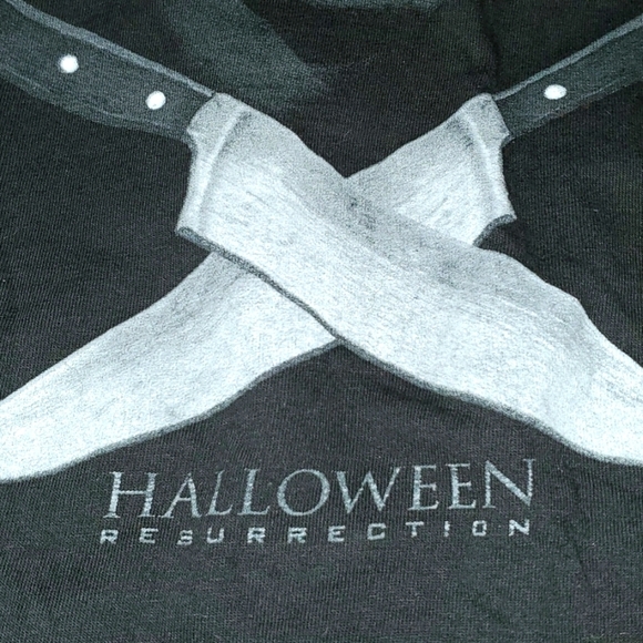 Michael Myers MD Black Halloween Resurrection T-shirt - Picture 3 of 8